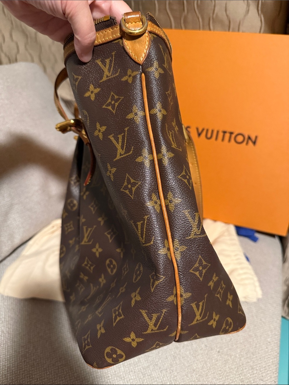 Louis Vuitton Palermo GM Brown Monogram Canvas Shoulder Tote with box Dustbag - Picture 8 of 17